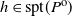 h element of normal s normal p normal t left parenthesis upper P Superscript normal o Baseline right parenthesis