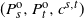 left parenthesis upper P Subscript s Superscript normal o Baseline comma upper P Subscript t Superscript normal o Baseline comma c Superscript s comma t Baseline right parenthesis