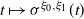 t right arrow from bar sigma Superscript xi 0 comma xi 1 Baseline left parenthesis t right parenthesis