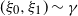 left parenthesis xi 0 comma xi 1 right parenthesis tilde gamma