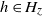 h element of upper H Subscript z