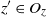 z prime element of upper O Subscript z