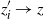 z prime Subscript i Baseline right arrow z
