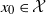 x 0 element of script upper X