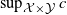 sup Underscript script upper X times script upper Y Endscripts c