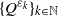 left brace upper Q Superscript epsilon Super Subscript k Superscript Baseline right brace Subscript k element of double struck upper N