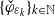 left brace ModifyingAbove phi With ˇ Subscript epsilon Sub Subscript k Subscript Baseline right brace Subscript k element of double struck upper N