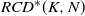 upper R upper C upper D Superscript asterisk Baseline left parenthesis upper K comma upper N right parenthesis