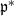 German p Superscript asterisk