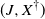 left parenthesis upper J comma upper X Superscript dagger Baseline right parenthesis