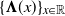 left brace bold upper Lamda left parenthesis x right parenthesis right brace Subscript x element of double struck upper R
