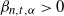 beta Subscript n comma t comma alpha Baseline greater than 0