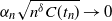 alpha Subscript n Baseline StartRoot n Superscript delta Baseline upper C left parenthesis t Subscript n Baseline right parenthesis EndRoot right arrow 0