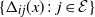 StartSet normal upper Delta Subscript i j Baseline left parenthesis x right parenthesis colon j element of script upper E EndSet