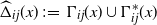 ModifyingAbove normal upper Delta With caret Subscript i j Baseline left parenthesis x right parenthesis colon equals normal upper Gamma Subscript i j Baseline left parenthesis x right parenthesis union normal upper Gamma Subscript i j Superscript asterisk Baseline left parenthesis x right parenthesis