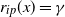 r Subscript i p Baseline left parenthesis x right parenthesis equals gamma