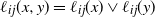 script l Subscript i j Baseline left parenthesis x comma y right parenthesis equals script l Subscript i j Baseline left parenthesis x right parenthesis or script l Subscript i j Baseline left parenthesis y right parenthesis