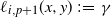 script l Subscript i comma p plus 1 Baseline left parenthesis x comma y right parenthesis colon equals gamma