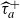 ModifyingAbove tau With caret Subscript a Superscript plus