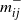 m Subscript i j Superscript minus