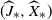 left parenthesis ModifyingAbove upper J With caret Subscript asterisk Baseline comma ModifyingAbove upper X With caret Subscript asterisk Baseline right parenthesis
