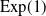 Exp left parenthesis 1 right parenthesis