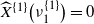 ModifyingAbove upper X With caret Superscript StartSet 1 EndSet Baseline left parenthesis nu 1 Superscript StartSet 1 EndSet Baseline right parenthesis equals 0