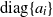 diag StartSet a Subscript i Baseline EndSet
