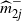 ModifyingAbove m With caret Subscript 2 j Superscript minus