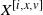 upper X Superscript left bracket i comma x comma v right bracket