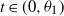 t element of left parenthesis 0 comma theta 1 right parenthesis
