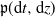 German p left parenthesis normal d t comma normal d z right parenthesis