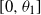left bracket 0 comma theta 1 right bracket