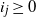 i Subscript j Baseline greater than or equals 0