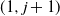 left parenthesis 1 comma j plus 1 right parenthesis