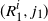 left parenthesis upper R 1 Superscript i Baseline comma j 1 right parenthesis