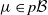 mu element of p script upper B