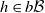 h element of b script upper B