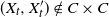 left parenthesis upper X Subscript t Baseline comma upper X Subscript t Superscript prime Baseline right parenthesis not an element of upper C times upper C