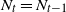 upper N Subscript t Baseline equals upper N Subscript t minus 1