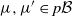 mu comma mu prime element of p script upper B