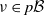 nu element of p script upper B