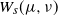 upper W Subscript s Baseline left parenthesis mu comma nu right parenthesis