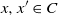x comma x prime element of upper C