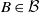 upper B element of script upper B