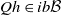 upper Q h element of i b script upper B