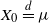 upper X 0 equals Overscript d Endscripts mu