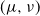 left parenthesis mu comma nu right parenthesis