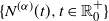 StartSet upper N Superscript left parenthesis alpha right parenthesis Baseline left parenthesis t right parenthesis comma t element of double struck upper R 0 Superscript plus Baseline EndSet
