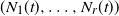 left parenthesis upper N 1 left parenthesis t right parenthesis comma ellipsis comma upper N Subscript r Baseline left parenthesis t right parenthesis right parenthesis